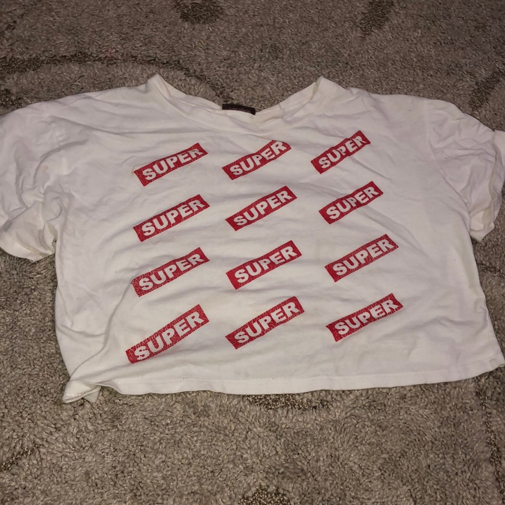 Women’s white crop top